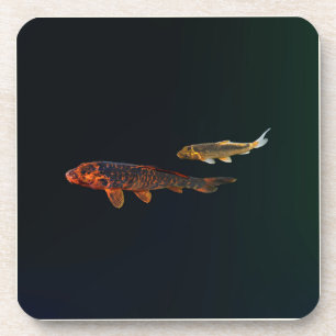 Dessous-de-verre Orange Koi et Gold Koi