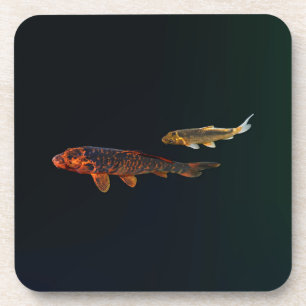 Dessous-de-verre Orange Koi et Gold Koi