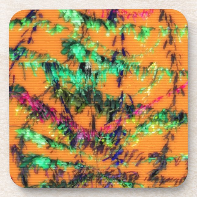 Dessous-de-verre Orange, vous êtes content (Devant)