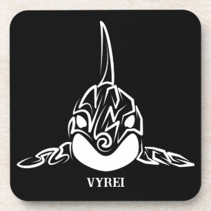Dessous-de-verre Orca tribale noire et blanche