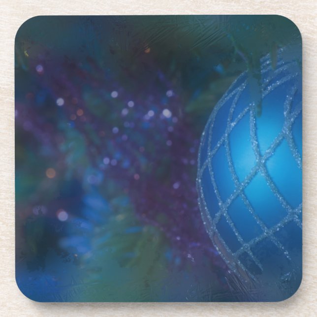 Dessous-de-verre Ornement bleu gelé (Devant)