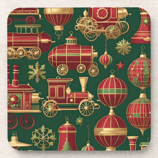 dessous de verre ornement de noël steampunk (Devant)