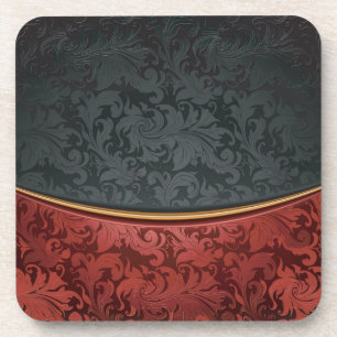 Dessous-de-verre Ornement vintage rouge et noir