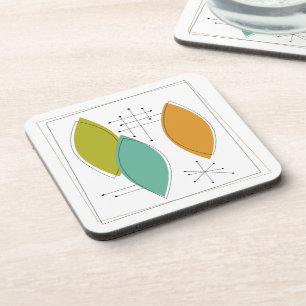 Dessous-de-verre Ornements de l'ère atomique au milieu du siècle