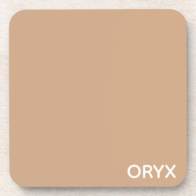 Dessous-de-verre Oryx brown beige color name (Devant)