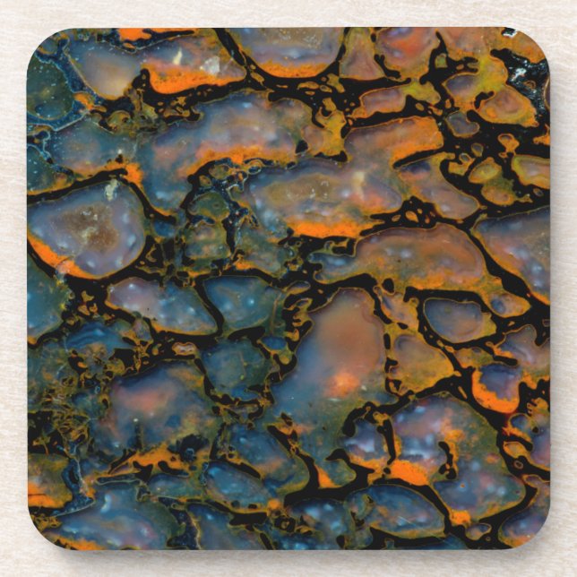 Dessous-de-verre Os de dinosaure pétrifié orange (Devant)