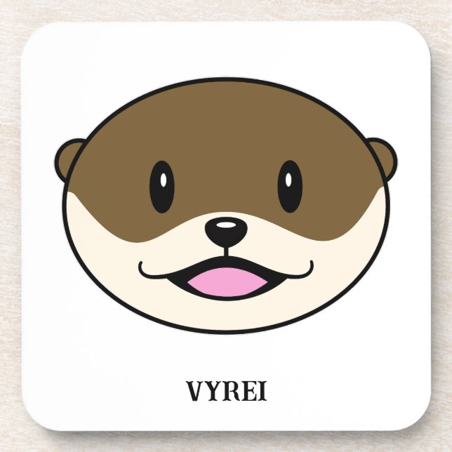 Dessous-de-verre Otter souriant mignon (Devant)