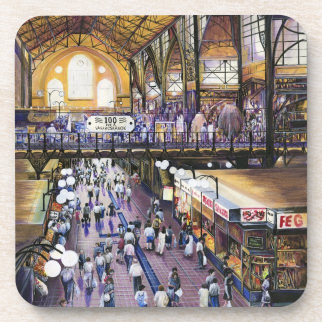 Dessous-de-verre Où est le garde-eau pour femmes ? Budapest (Devant)