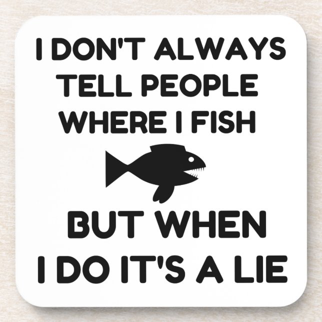 Dessous-de-verre Où je pêche (Devant)