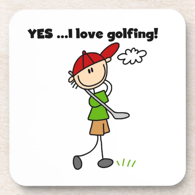 Dessous-de-verre Oui j'adore le golf (Devant)
