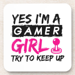 Dessous-de-verre Oui je suis une Gamer Girl Fille de jeu vidéo 