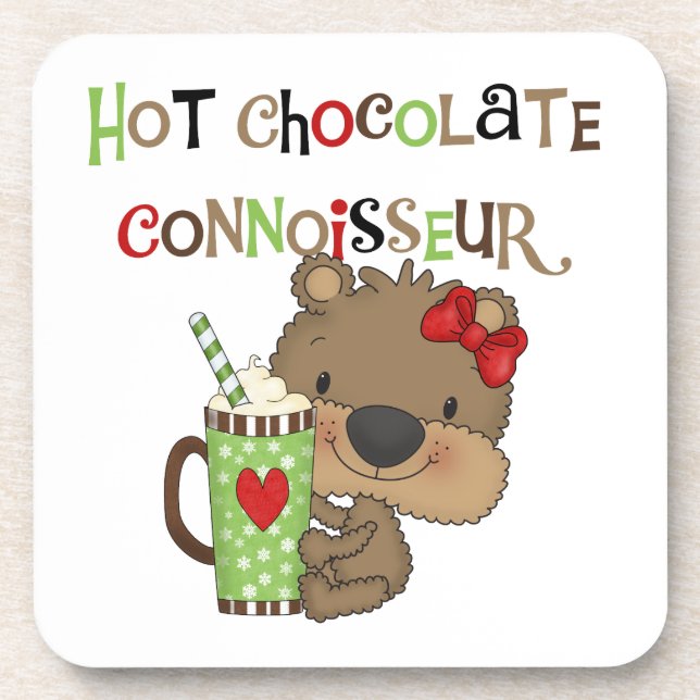 Dessous-de-verre Ours chaud de fille de ChocolateConoisseur (Devant)