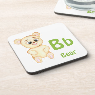 Dessous-de-verre Ours personnaliser ABC : Lettre B - Ajoutez votre 
