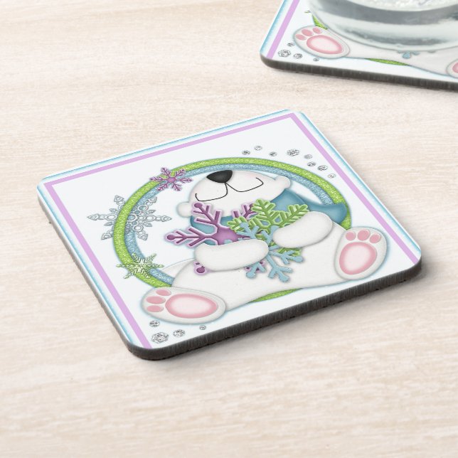 Dessous de verre Ours Polaire de Noël (Côté gauche)
