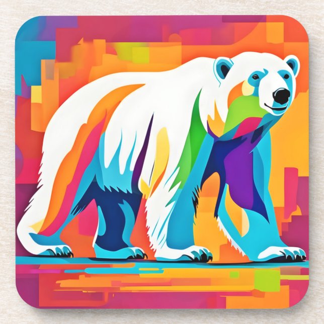 Dessous-de-verre Ours polaire vibrant (Devant)
