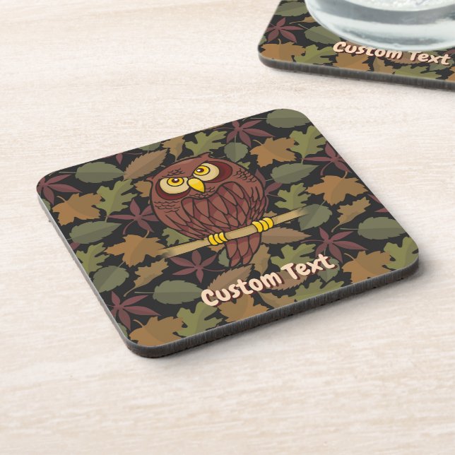 Dessous-de-verre Owl Cartoon Beverage Coaster (Côté gauche)