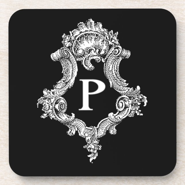 Dessous-de-verre P Monogramme initial (Devant)