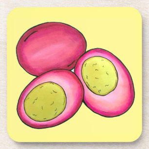 Dessous-de-verre PA Dutch Food Pickled Hard Boiled Red Beet Eggs