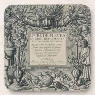 Dessous-de-verre Page titre de "DES Fleurs de Livre" par Jean Le