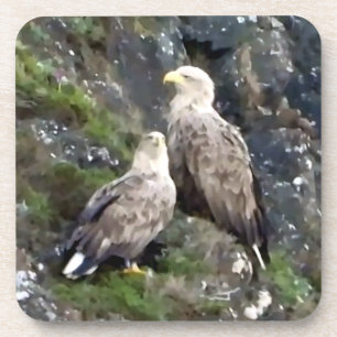 Dessous-de-verre Paire d'aigles royaux emblématiques des Highlands