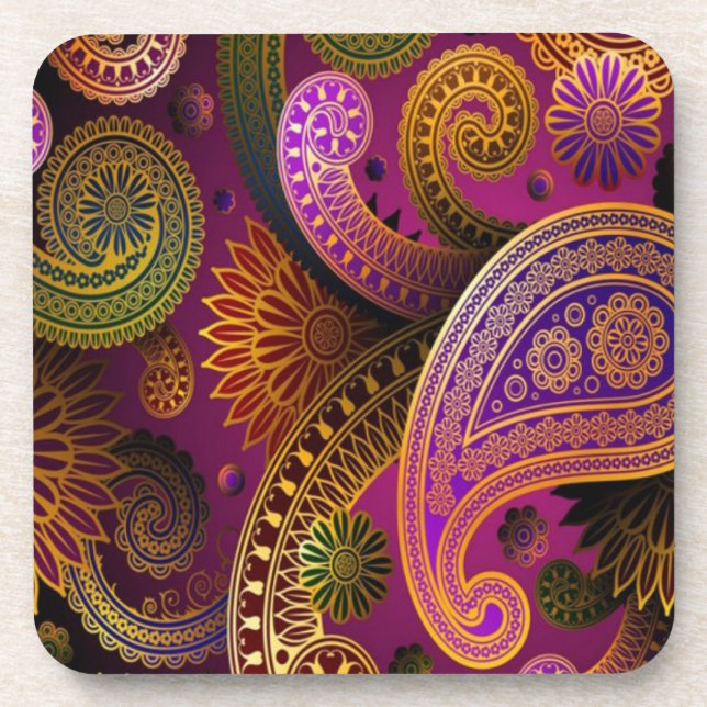 Dessous-de-verre Paisley Purple (Devant)