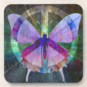 Dessous-de-verre Paix-Plein papillon