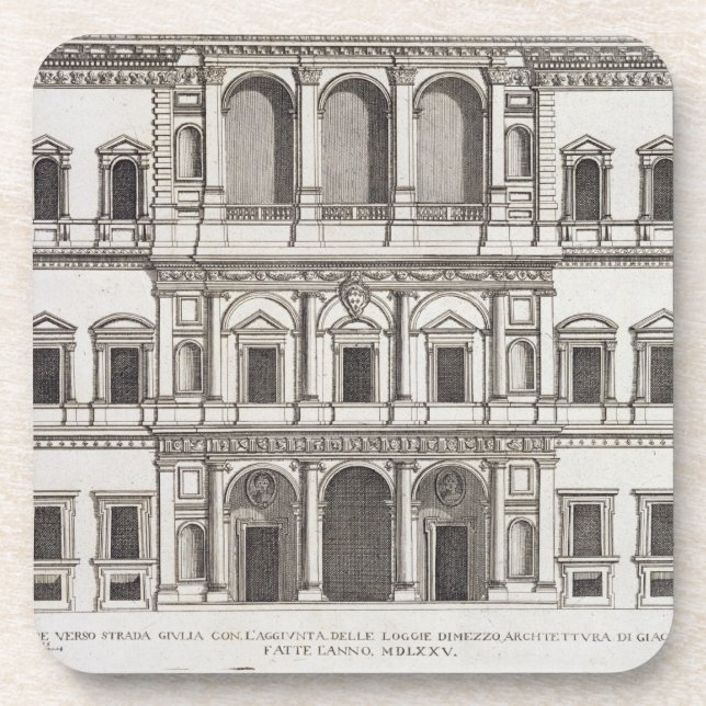 Dessous-de-verre Palazzo Farnese, des "Di Roma de Palazzi", partie (Devant)