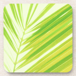 Dessous-de-verre Pale Green Pastel Palm Feuilles