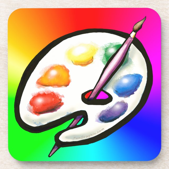 Dessous-de-verre Palette d'artiste (Devant)