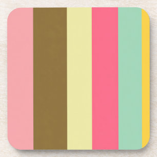 Dessous-de-verre Palette de couleurs rayées d'été