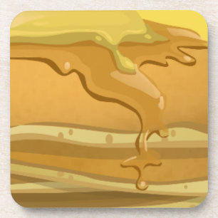 Dessous-de-verre Pancake et sirop d'érable mignon