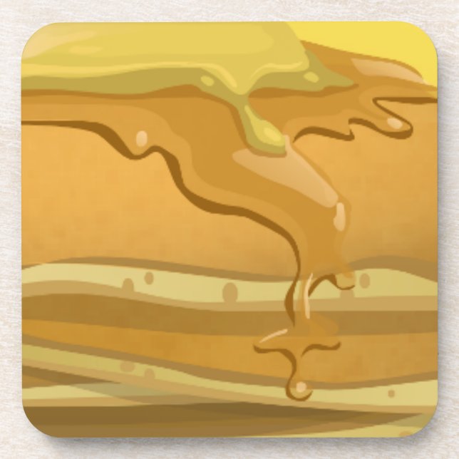 Dessous-de-verre Pancake et sirop d'érable mignon (Devant)