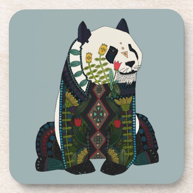 Dessous-de-verre panda argent (Devant)