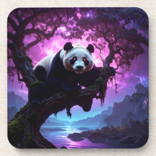 Dessous-de-verre Panda de la forêt mystique
