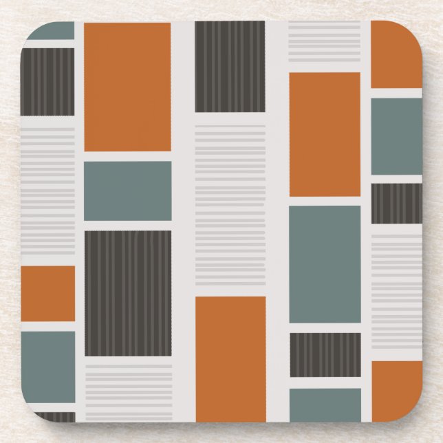 Dessous-de-verre Panneaux modernes du milieu du siècle (Devant)