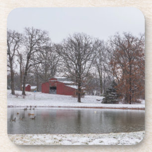 Dessous-de-verre Pano de la ferme d'hiver
