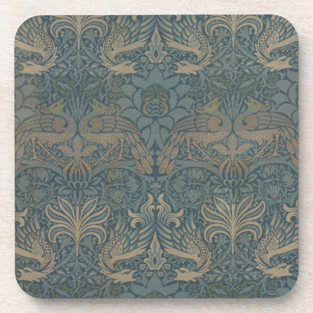 Dessous-de-verre Paon et Dragon par William Morris (Devant)