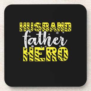 Dessous-de-verre Papa Cadeau Mari Père Héros