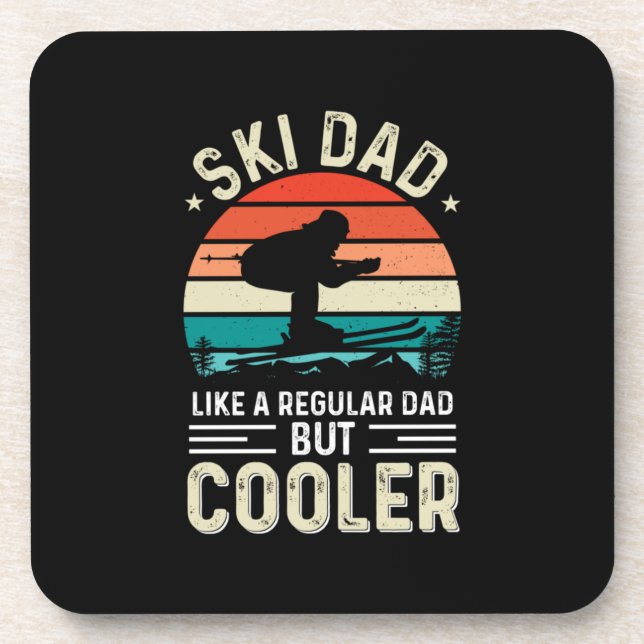 Dessous-de-verre Papa de ski (Devant)