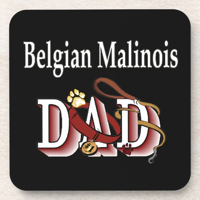 Dessous-de-verre Papa Malinois belge (Devant)