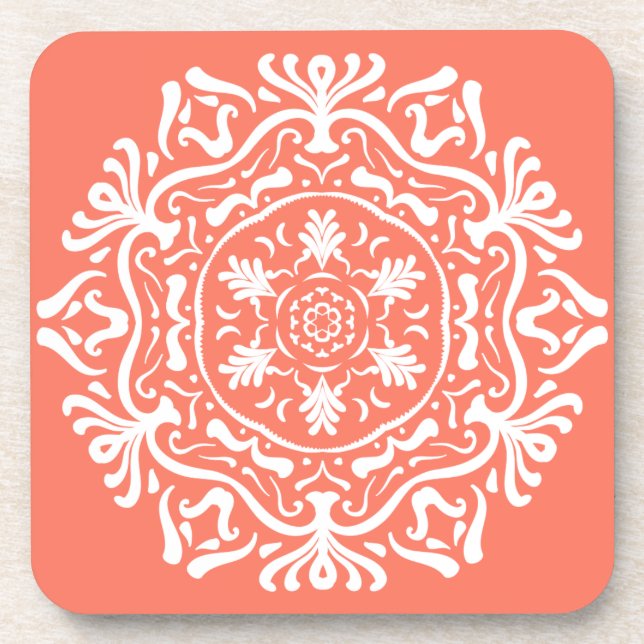 Dessous-de-verre Papaya Mandala (Devant)