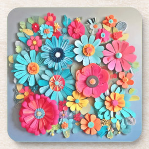 Dessous-de-verre Papier coloré Art Floral