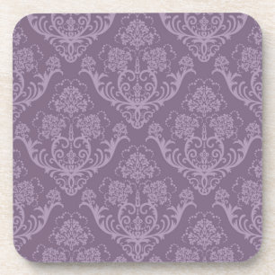 Dessous-de-verre Papier peint floral pourpre