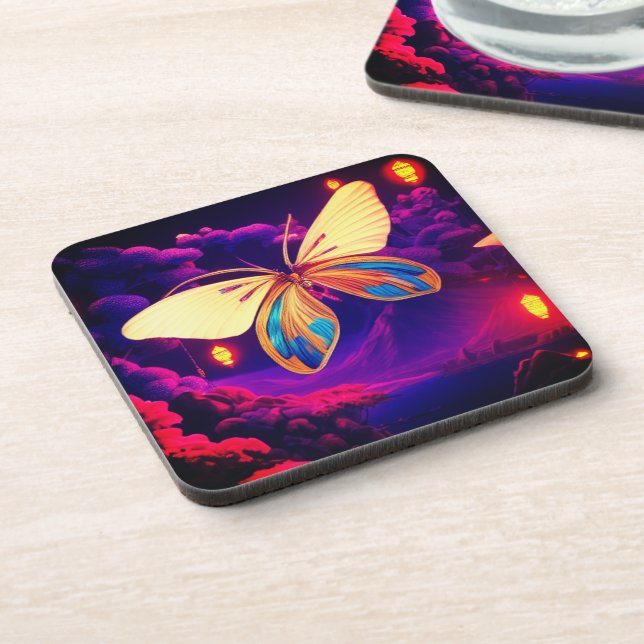 Dessous-de-verre Papillon Artistique (Côté gauche)
