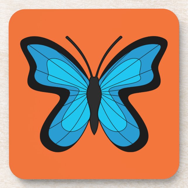 Dessous-de-verre Papillon Bleu (Devant)