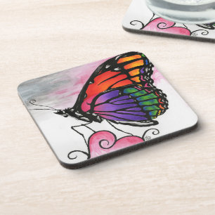 Dessous-de-verre Papillon Monarque Arc-en-Ciel Original Fantastique