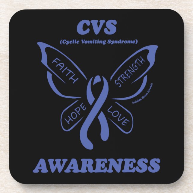 Dessous-de-verre Papillon/sensibilisation...CVS (Devant)