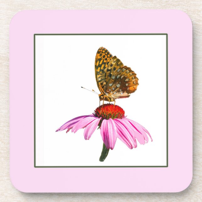 Dessous-de-verre Papillon sur confleur pourpre (Devant)