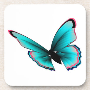 Dessous-de-verre Papillon turquoise