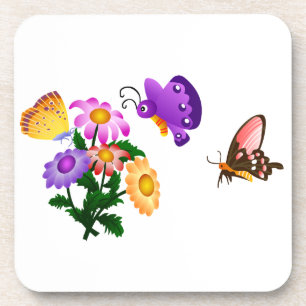 Dessous-de-verre Papillons de caricature